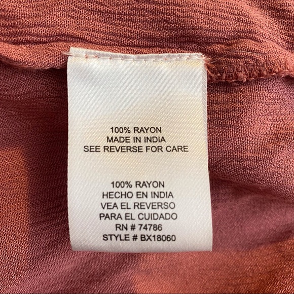 Patrons of Peace dusty rose peasant blouse - Picture 8 of 9